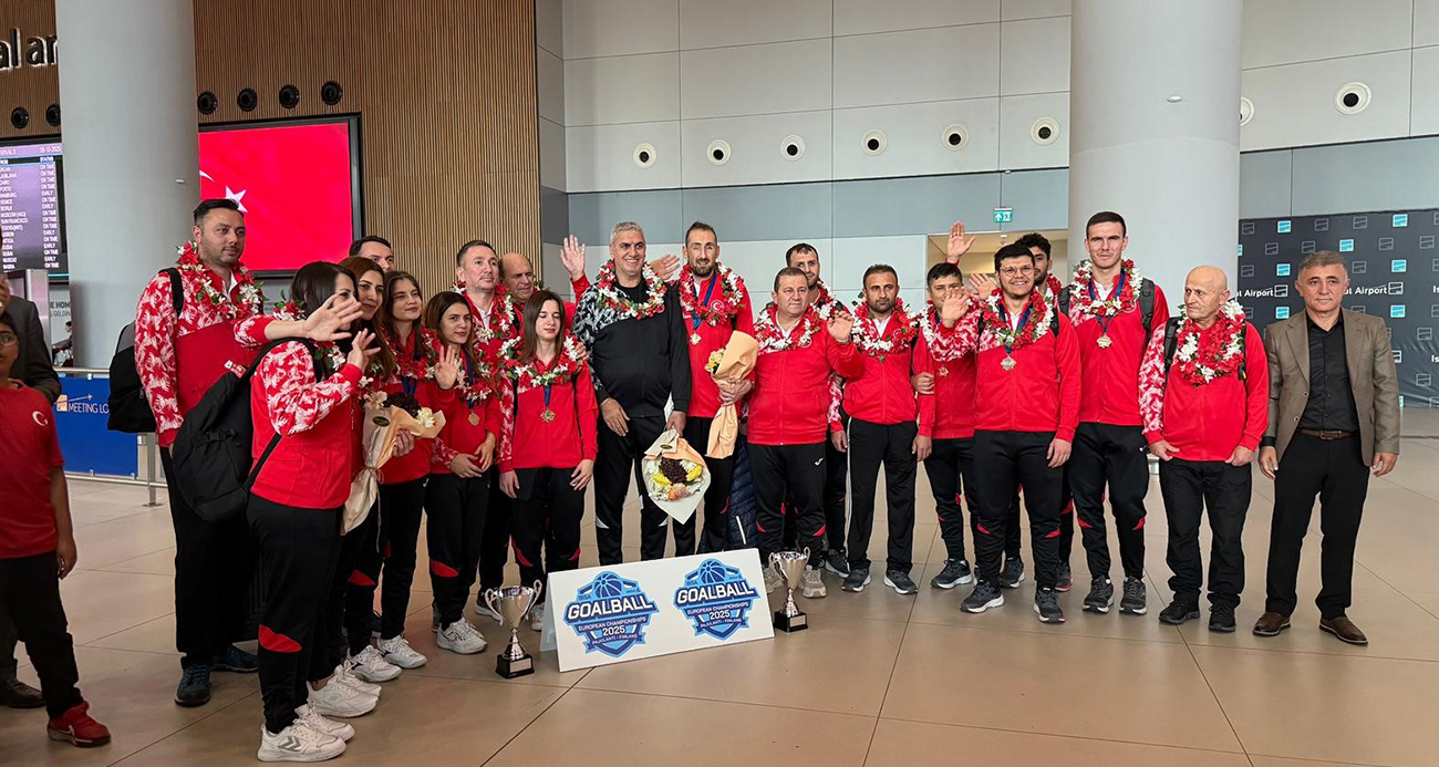 Avrupa şampiyonu kadın ve erkek Goalball Milli Takımı yurda döndü