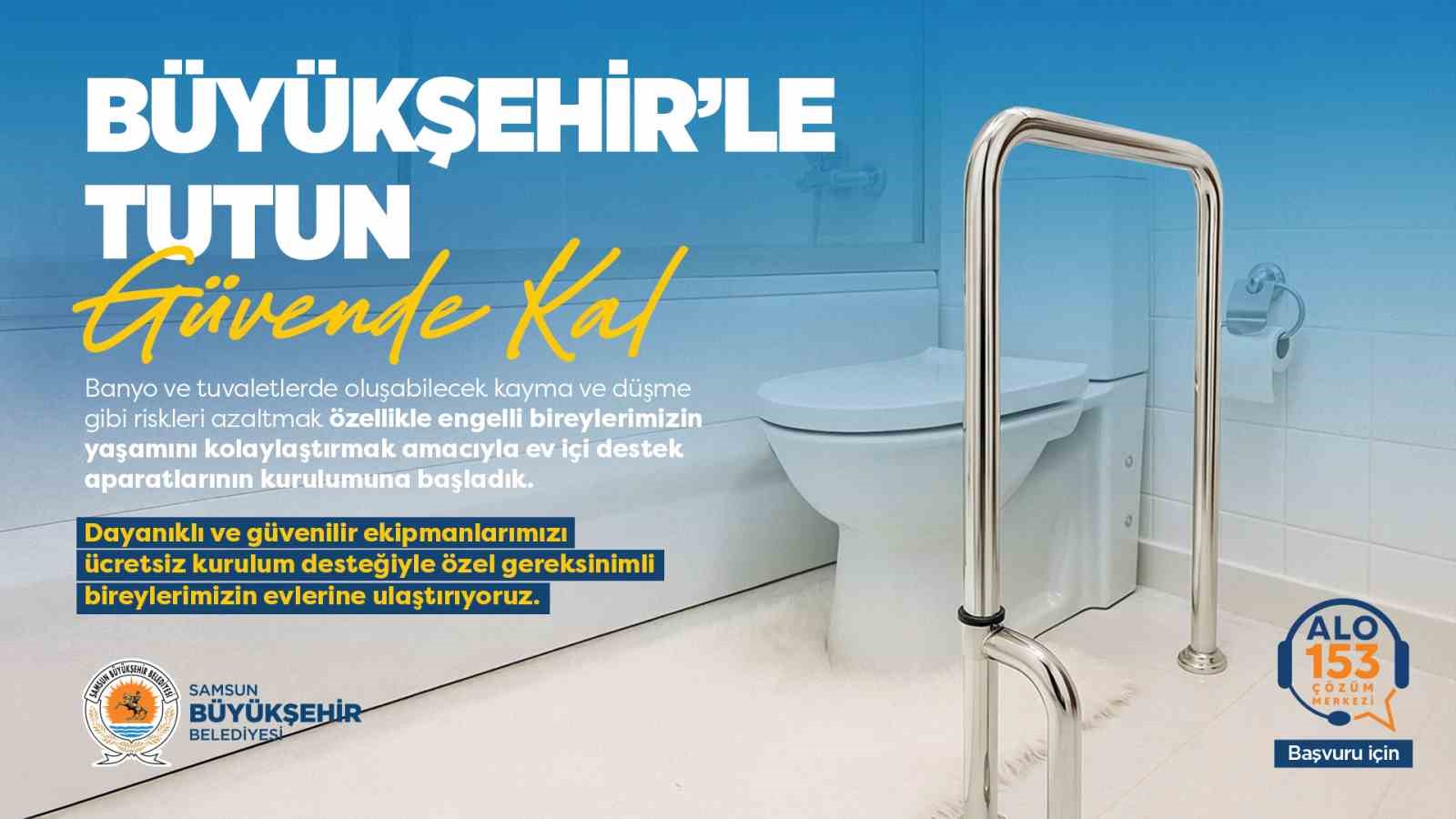 Özel bireylere ev içi tutunma aparatı desteği