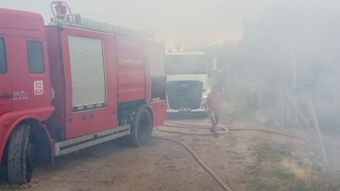 Güdül’de hobi bahçesinde çıkan yangın söndürüldü