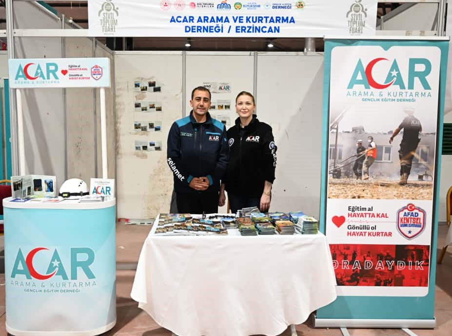 Erzincan’dan ACAR Arama Kurtarma Gençlik ve Eğitim Derneği katıldı