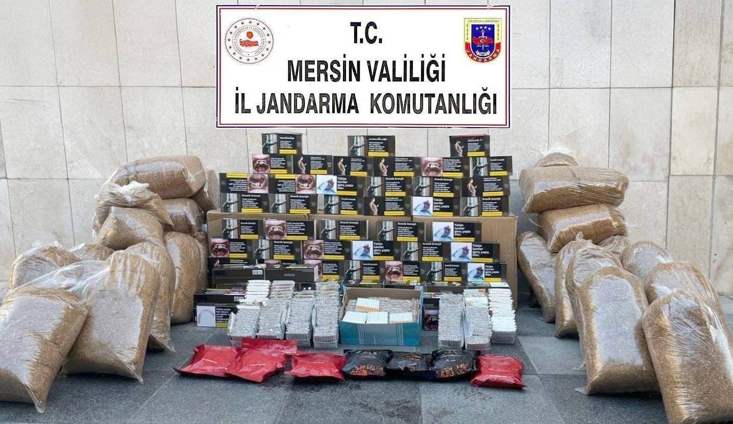 Mersin’de kaçak makaron operasyonu: 3 gözaltı