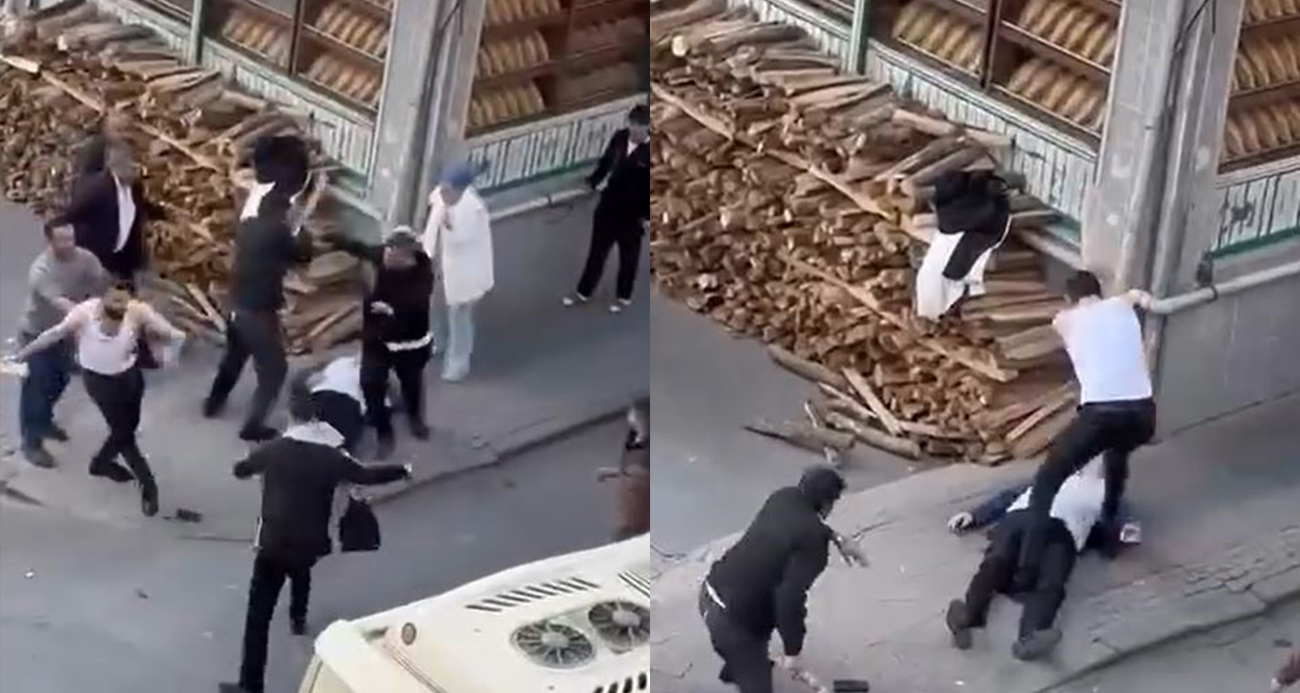 Küçükçekmece’de iki grup arasında bıçaklı sopalı kavga kameraya yansıdı