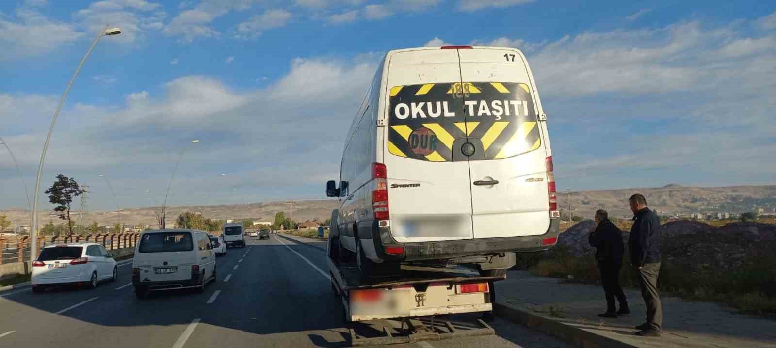 Kayseri’de personel servislerine denetim: 95 servis kontrol edildi