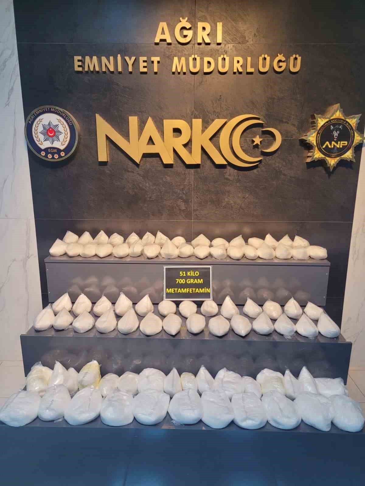 Ağrı’da dev operasyon: 51 kilo uyuşturucu ele geçirildi