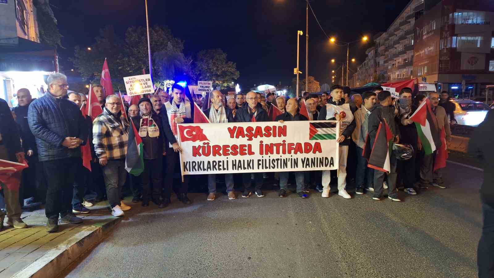Kırklareli’nden Gazze’ye destek yürüyüşü