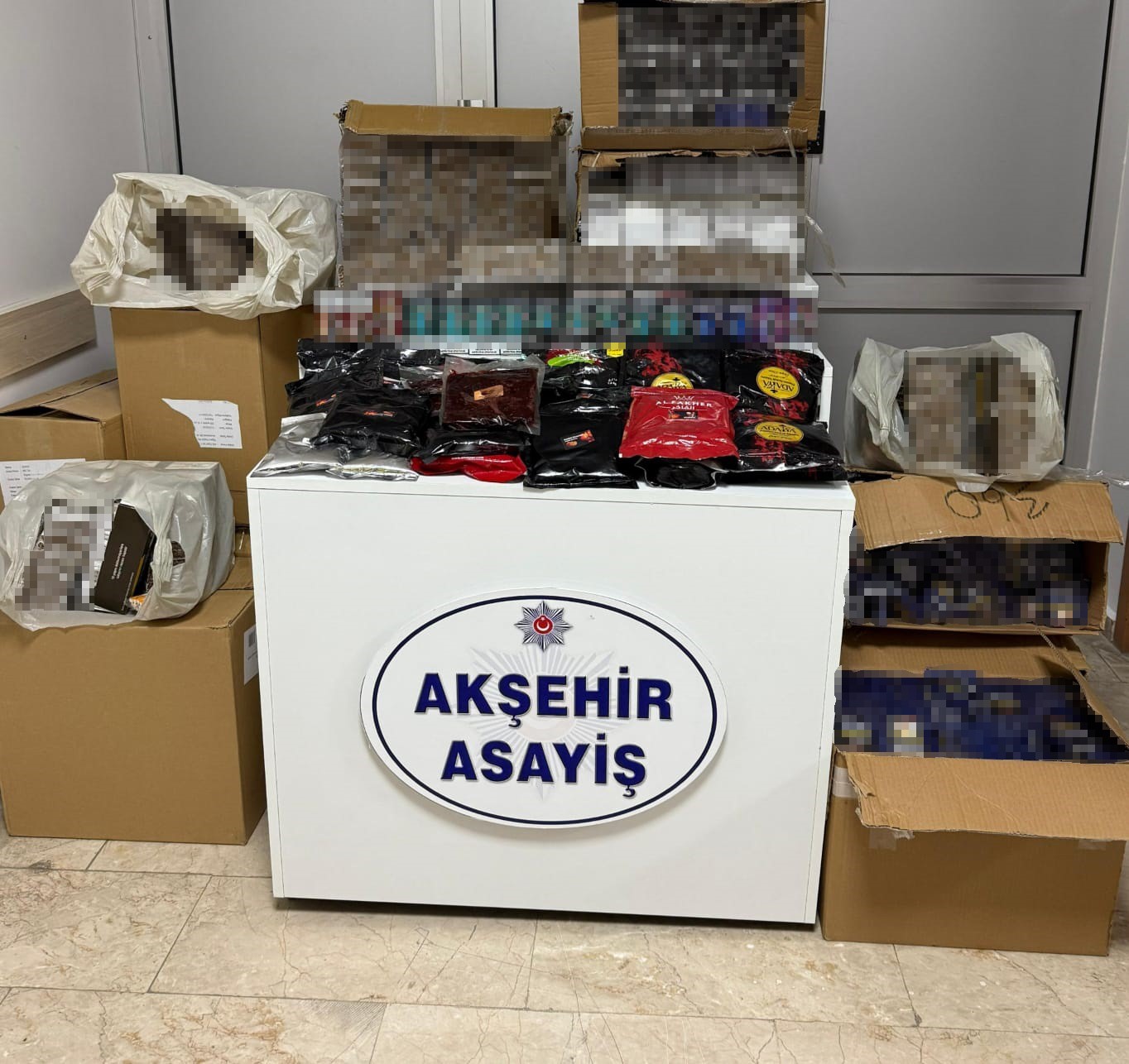 Akşehir’de gümrük kaçağı sigara operasyonu