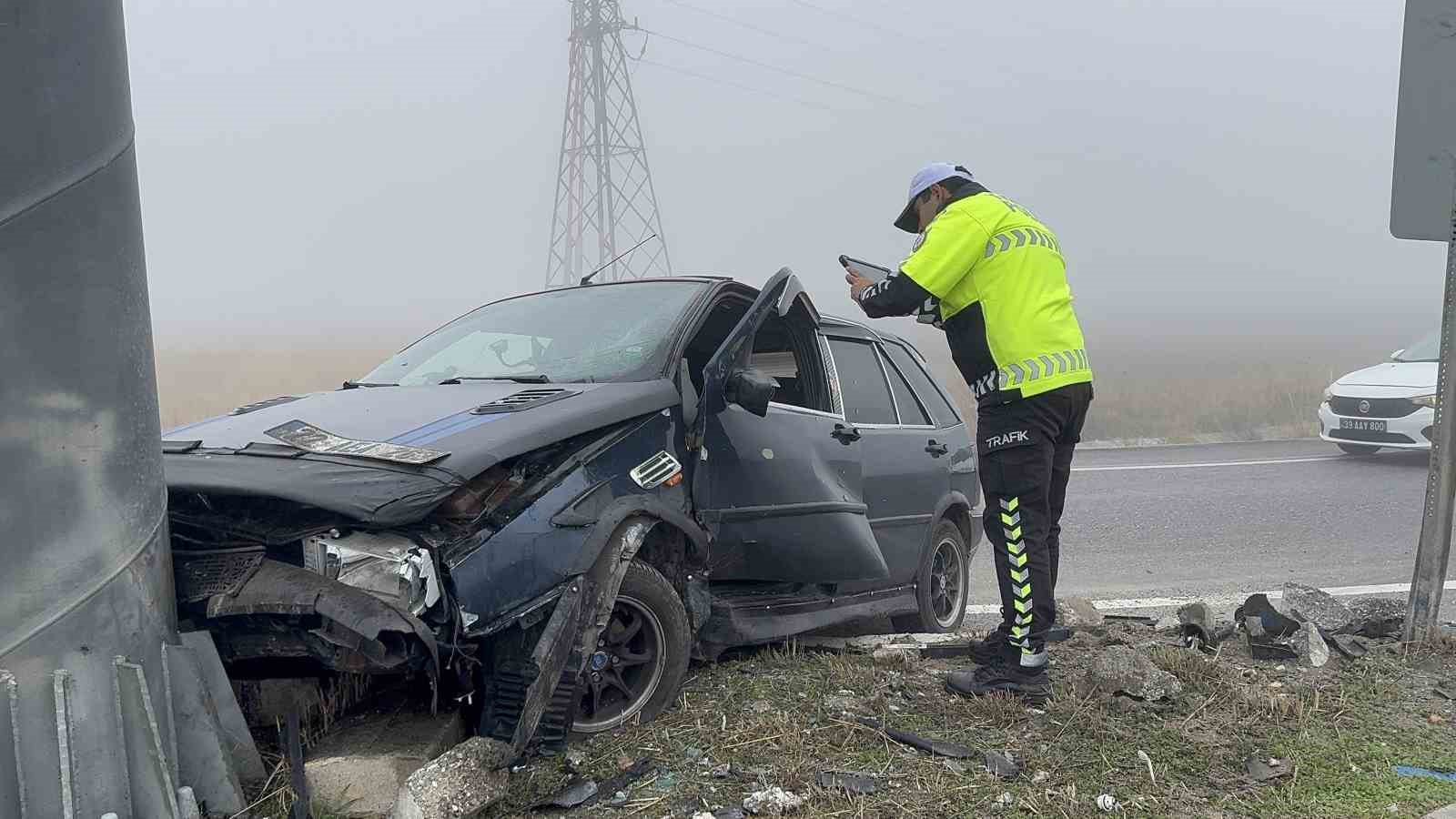 Edirne’de yoğun sis kazaya sebep oldu
