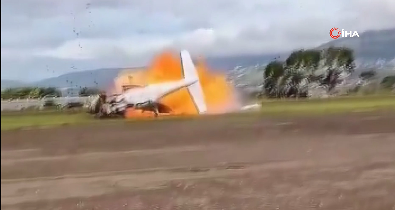 Venezuela'da bir uçak havalandıktan saniyeler sonra düştü: 2 ölü