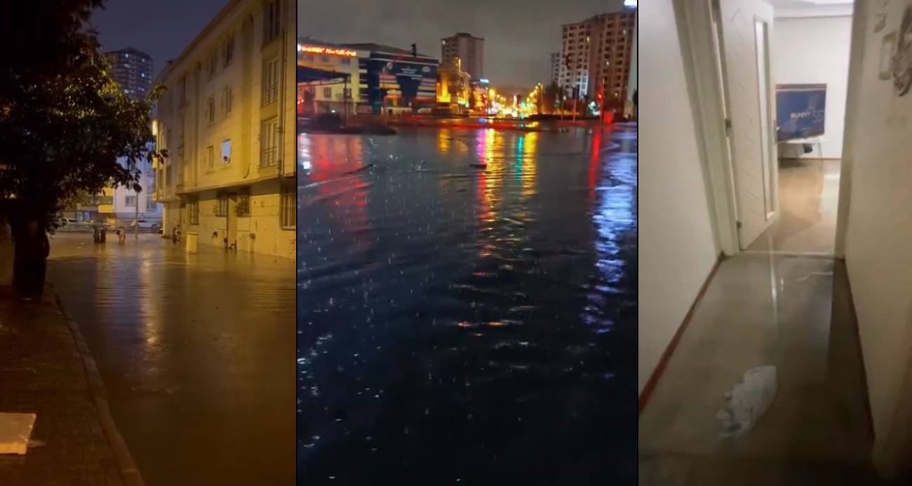 Esenyurt’u sağanak vurdu: Yollar göle döndü, evleri su bastı