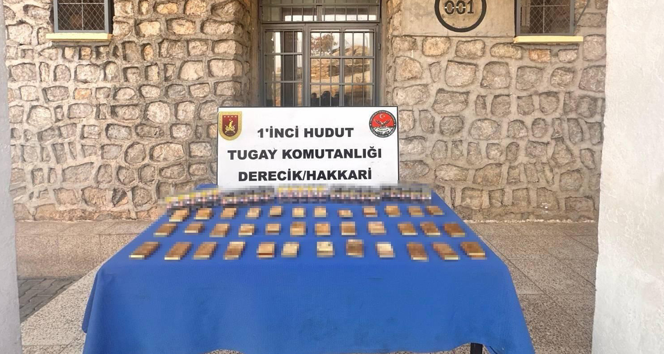 Hakkari’de 36 kilo sarma altın ele geçirildi