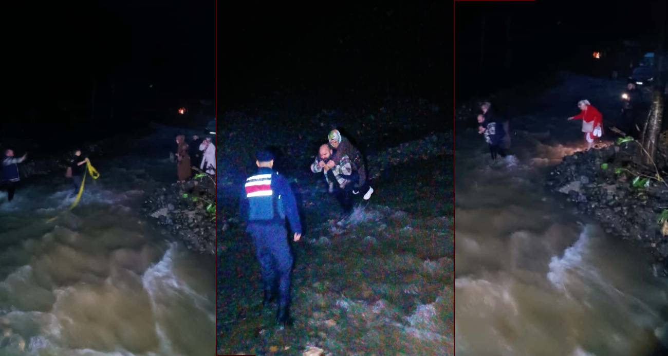 Borçka Karagöl’de dere taştı: Mahsur kalan ziyaretçileri ekipler kurtardı