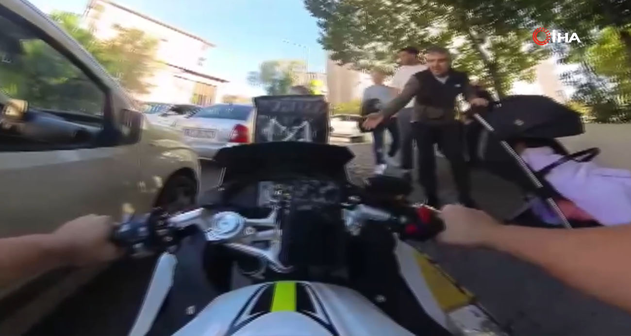 Eyüpsultan’da korna çalma tartışması kamerada