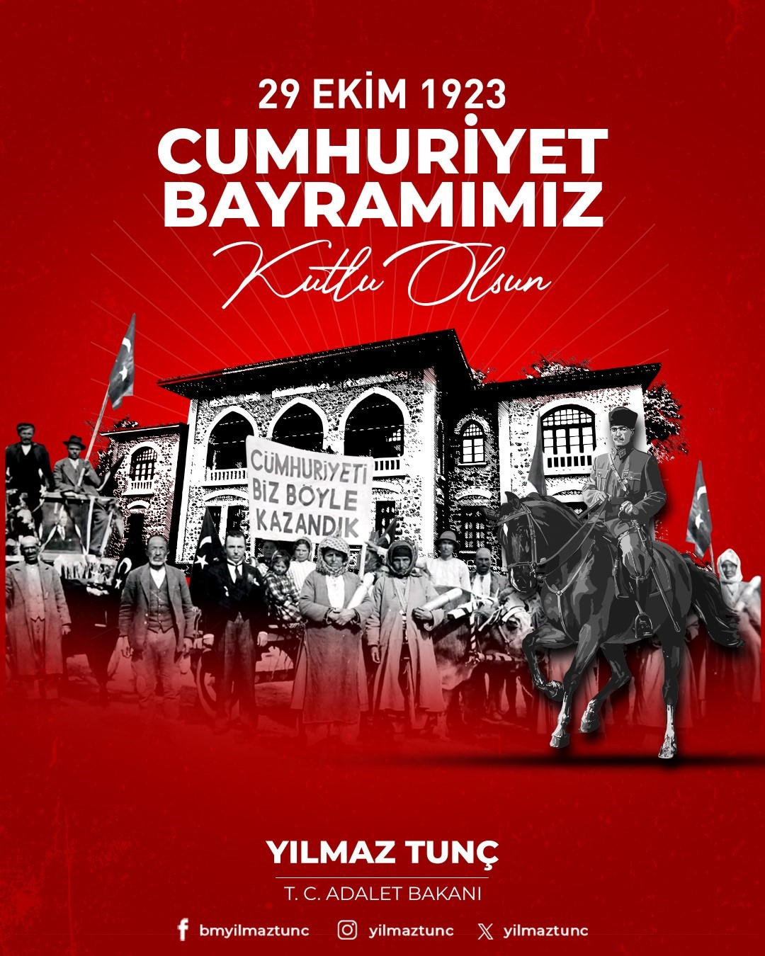 Bakan Tunç’tan 29 Ekim Cumhuriyet Bayramı mesajı