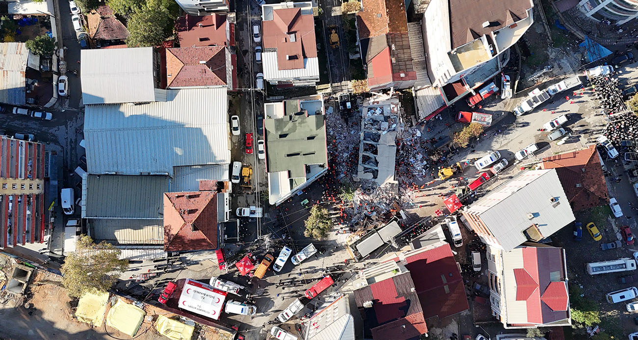 Gebze'de 7 katlı bina çöktü: İki can kaybı var, bir kişi sağ çıkarıldı