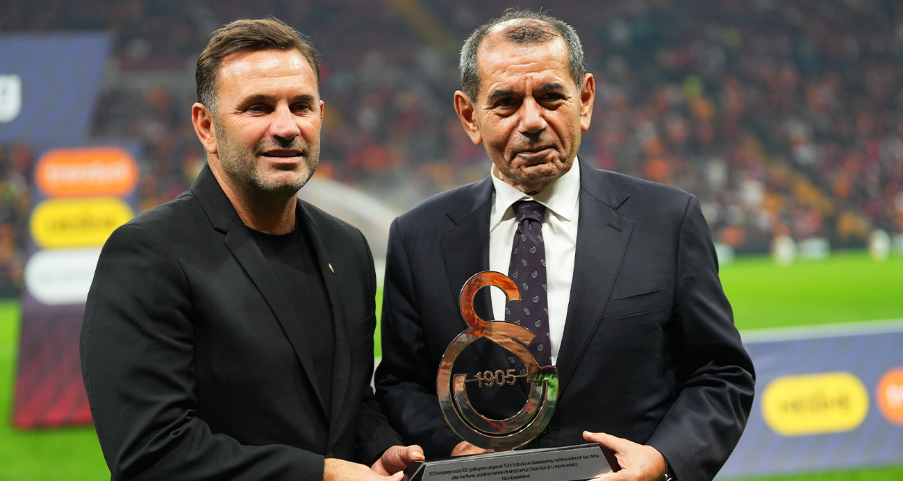 Okan Buruk’a 100. galibiyet plaketi verildi