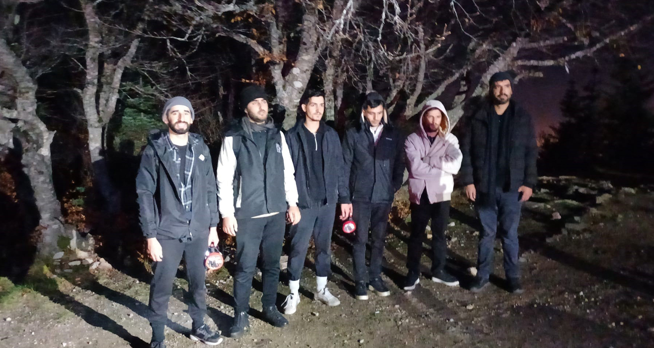 Uludağ’da ormanda mahsur kalan 6 kişi kurtarıldı