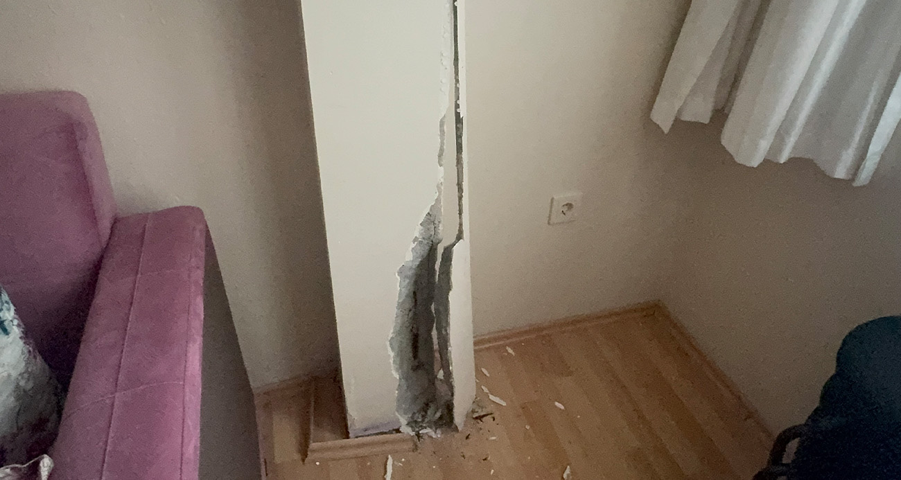 Kocaeli’de kolonları çatlayan bir bina daha boşaltıldı