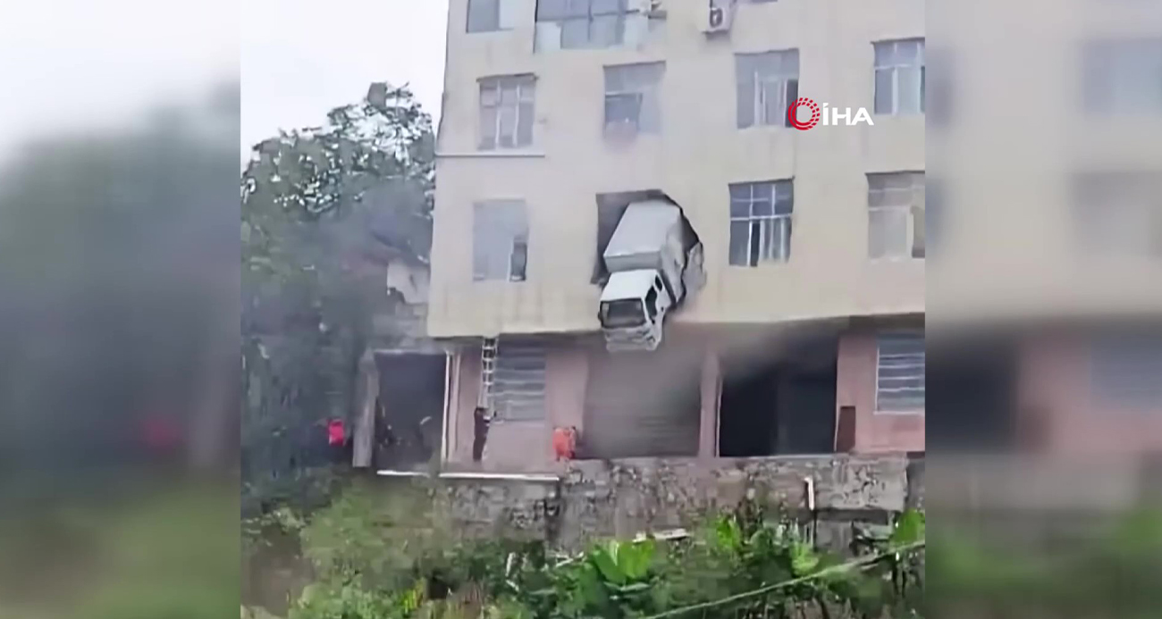 Çin'de ilginç kaza!