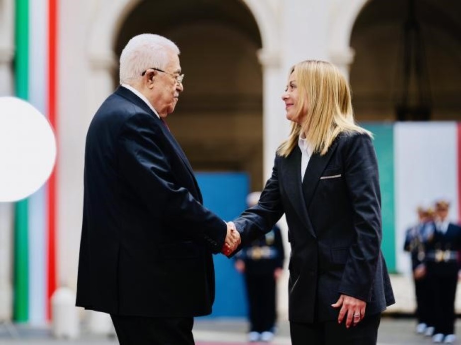 Meloni, Roma'da Filistin Devlet Başkanı Abbas ile görüştü