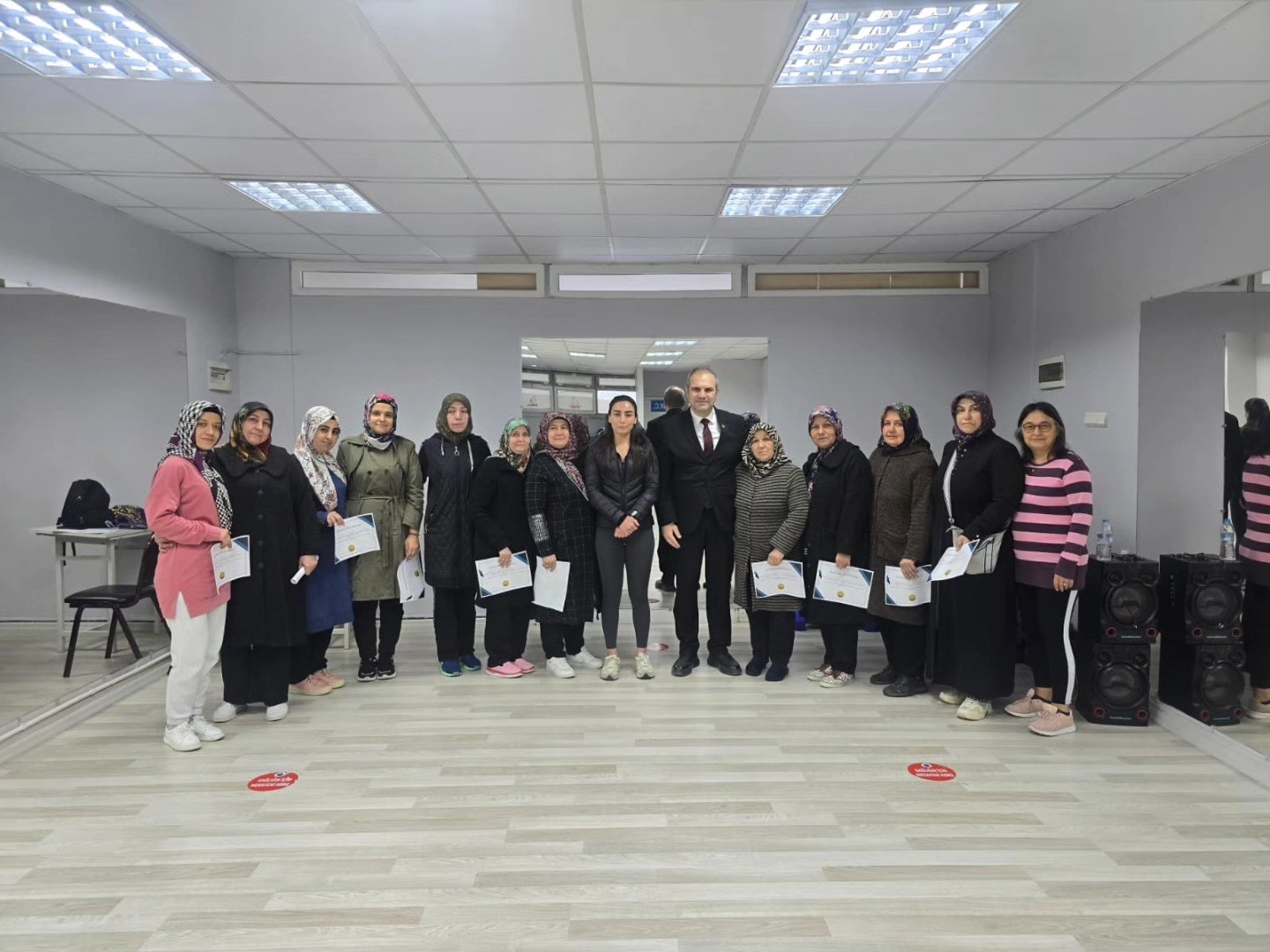 Bayırköy’de fitness kursu sertifikayla sona erdi