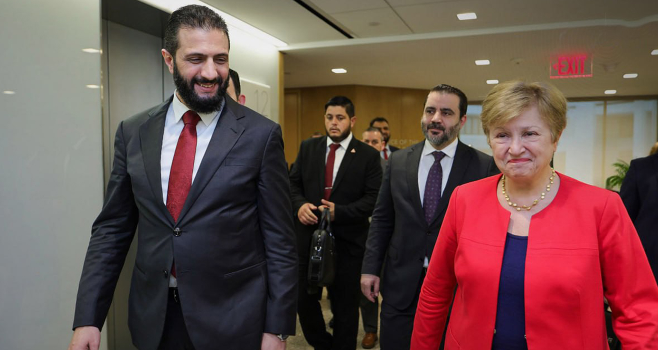 eş-Şara, IMF Genel Merkezi'ni ziyaret etti