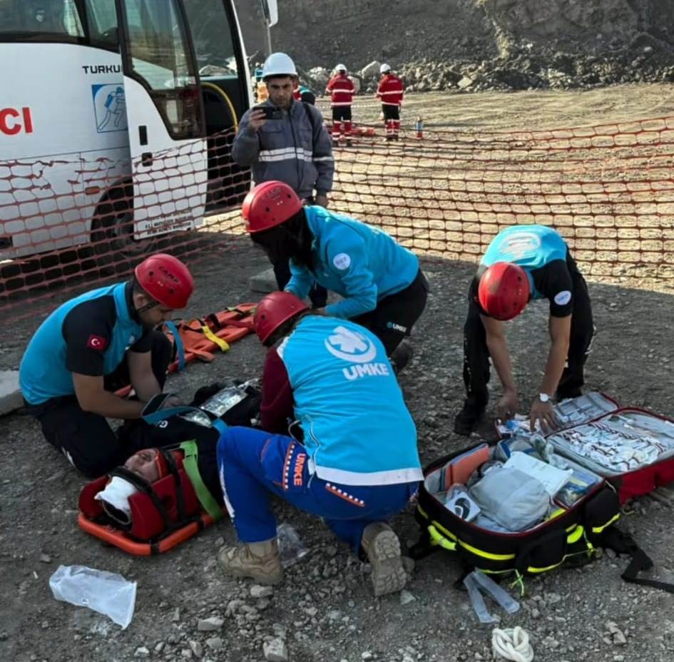 Tavşanlı’da maden kazası tatbikatı