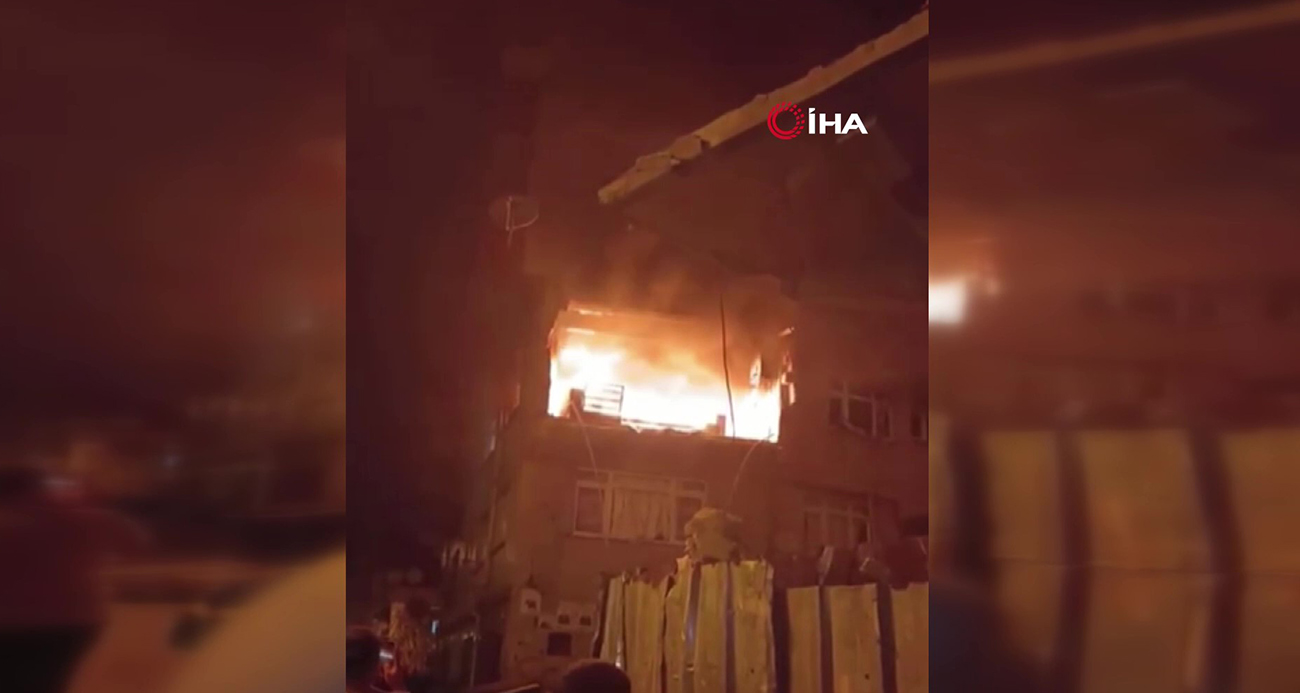 Kağıthane’de bir binada yangın sonrası patlama meydana geldi