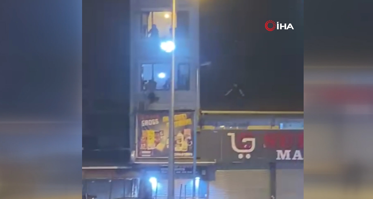 Komşusunu önce darp etti daha sonra pencereden attı