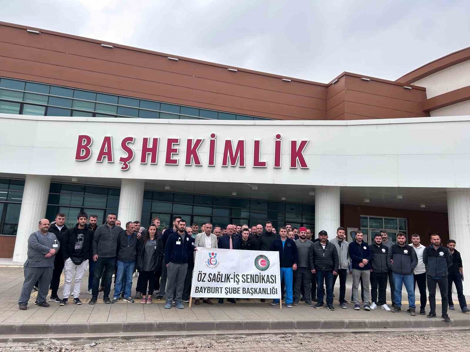 Bayburt Devlet Hastanesinde temizlik görevlisine şiddet iddiası