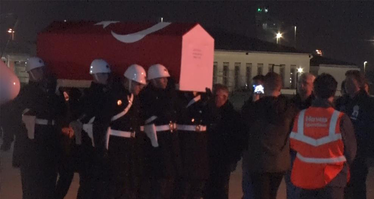 Şehit pilot Hasan Bahar’ın naaşı Türkiye’ye getirildi