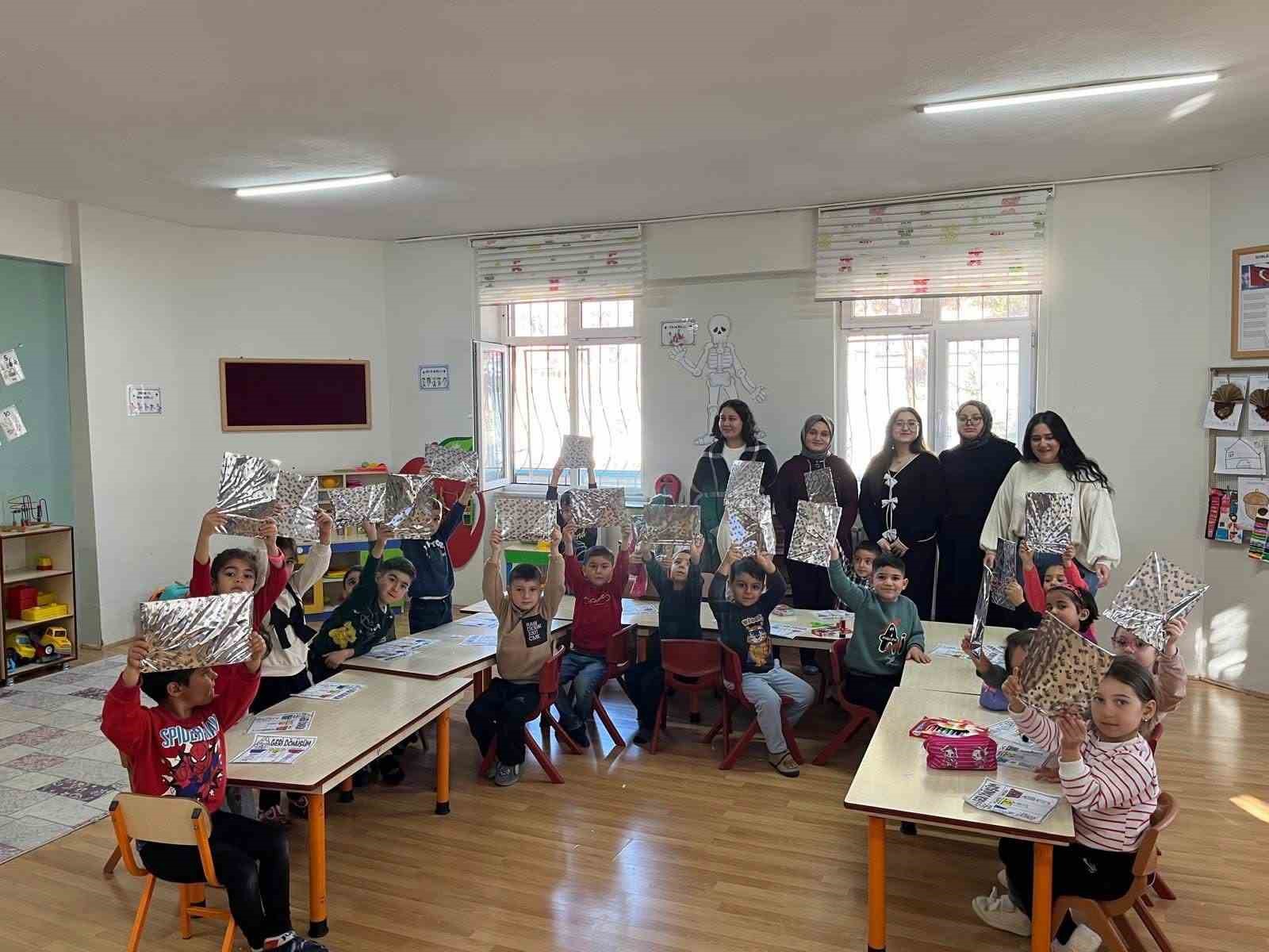 Ana sınıfı öğrencileri geri dönüşüm hakkında bilgilendirildi