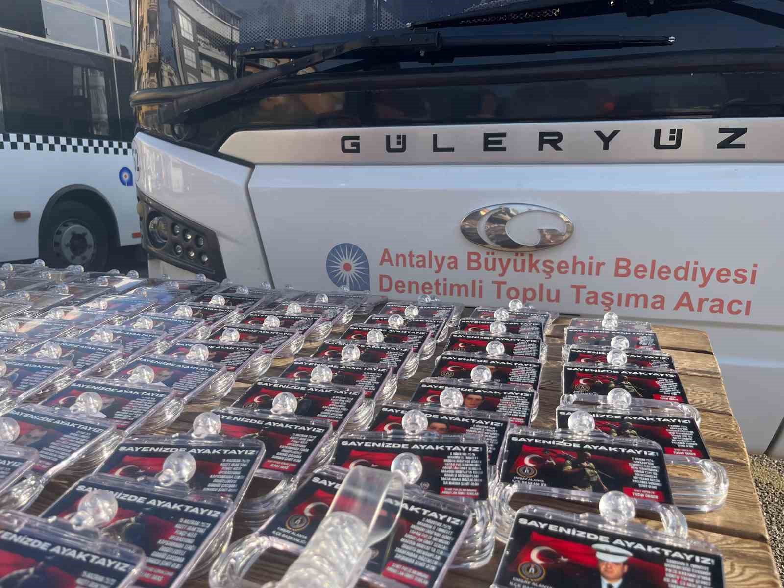 Alanya’da şehitlerin isimleri halk otobüslerinde yaşatılacak