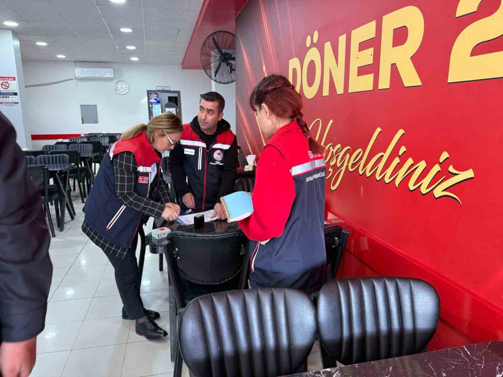 Edirne’de  gıda işletmelerine eş zamanlı denetim