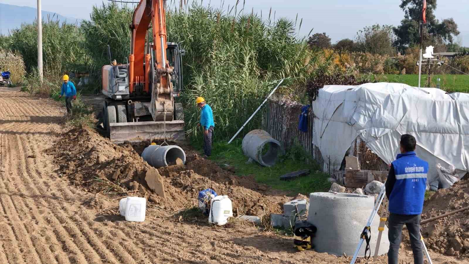 Atça’da kanalizasyon hattı yapımı başladı