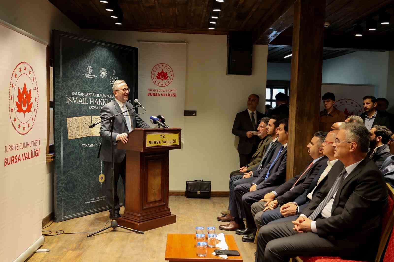 İnebey Yazma Eser Kütüphanesi’nde Bursevî Sergisi açıldı