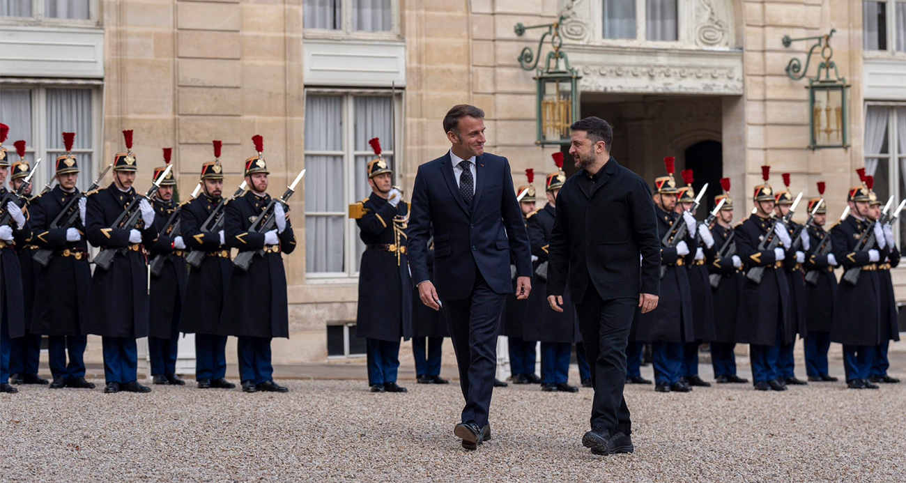 Zelenskiy, Macron ile bir araya geldi