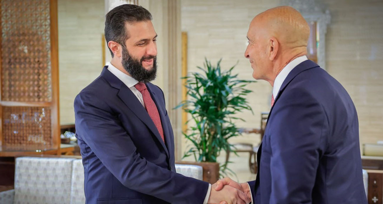 Suriye Devlet Başkanı eş-Şara, ABD'nin Suriye Özel Temsilcisi Barrack'ı kabul etti