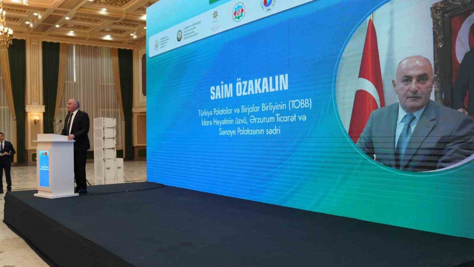 Özakalın, Türkiye-Azerbaycan bölgesel iktisadi forumunda konuştu