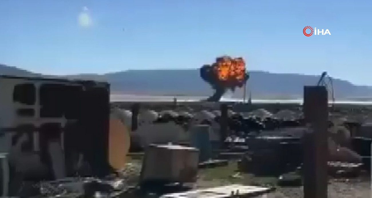 ABD'de F-16C savaş uçağı çöle düştü