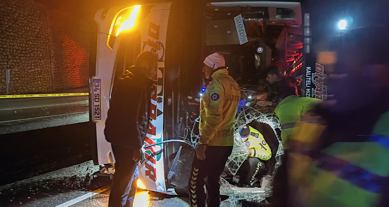 Osmaniye’de yolcu otobüsü devrildi: 3 yaralı