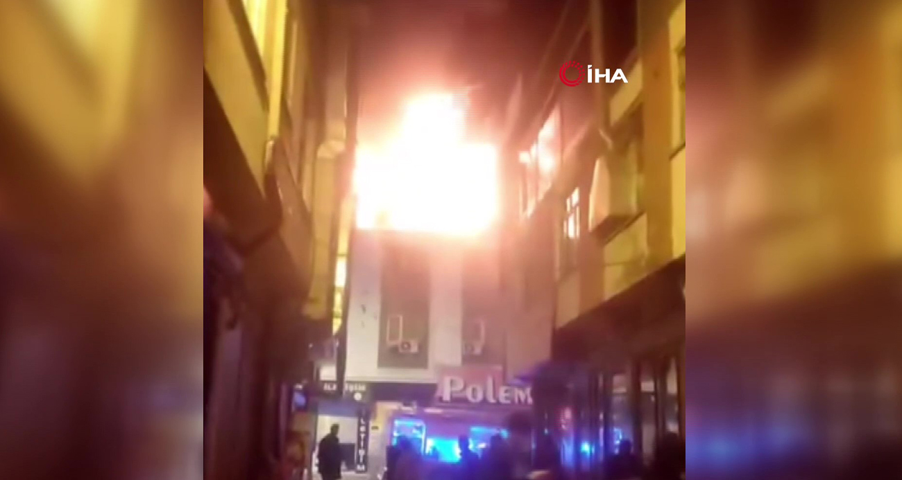 Otelin restoranında korkutan yangın