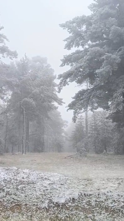 Eskişehir’e mevsimin ilk karı yağdı