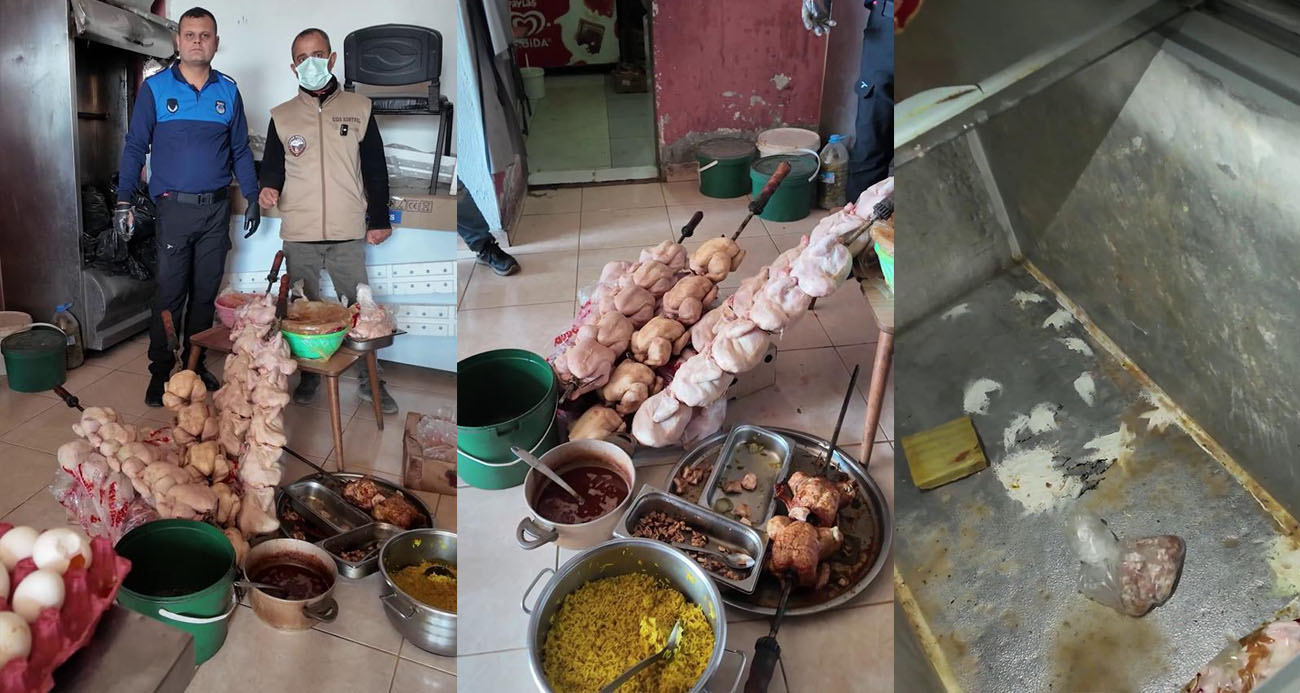 Zabıta ekiplerinin ‘Leş kokusu var’ dediği dönercide mide bulandıran görüntü