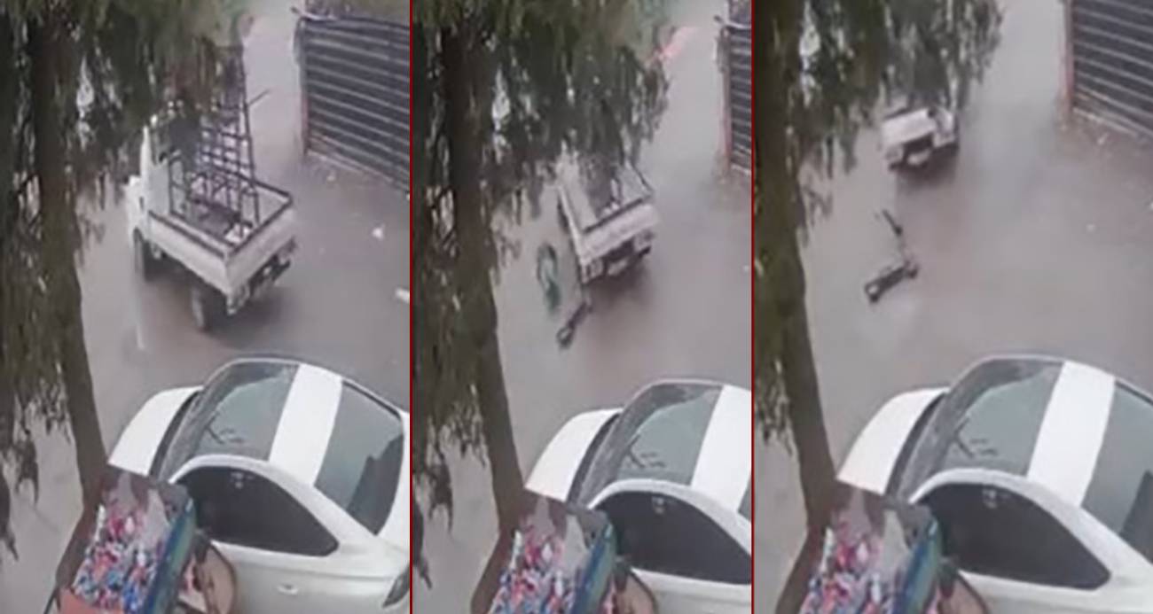 Akıl almaz kazanın güvenlik görüntüsü ortaya çıktı