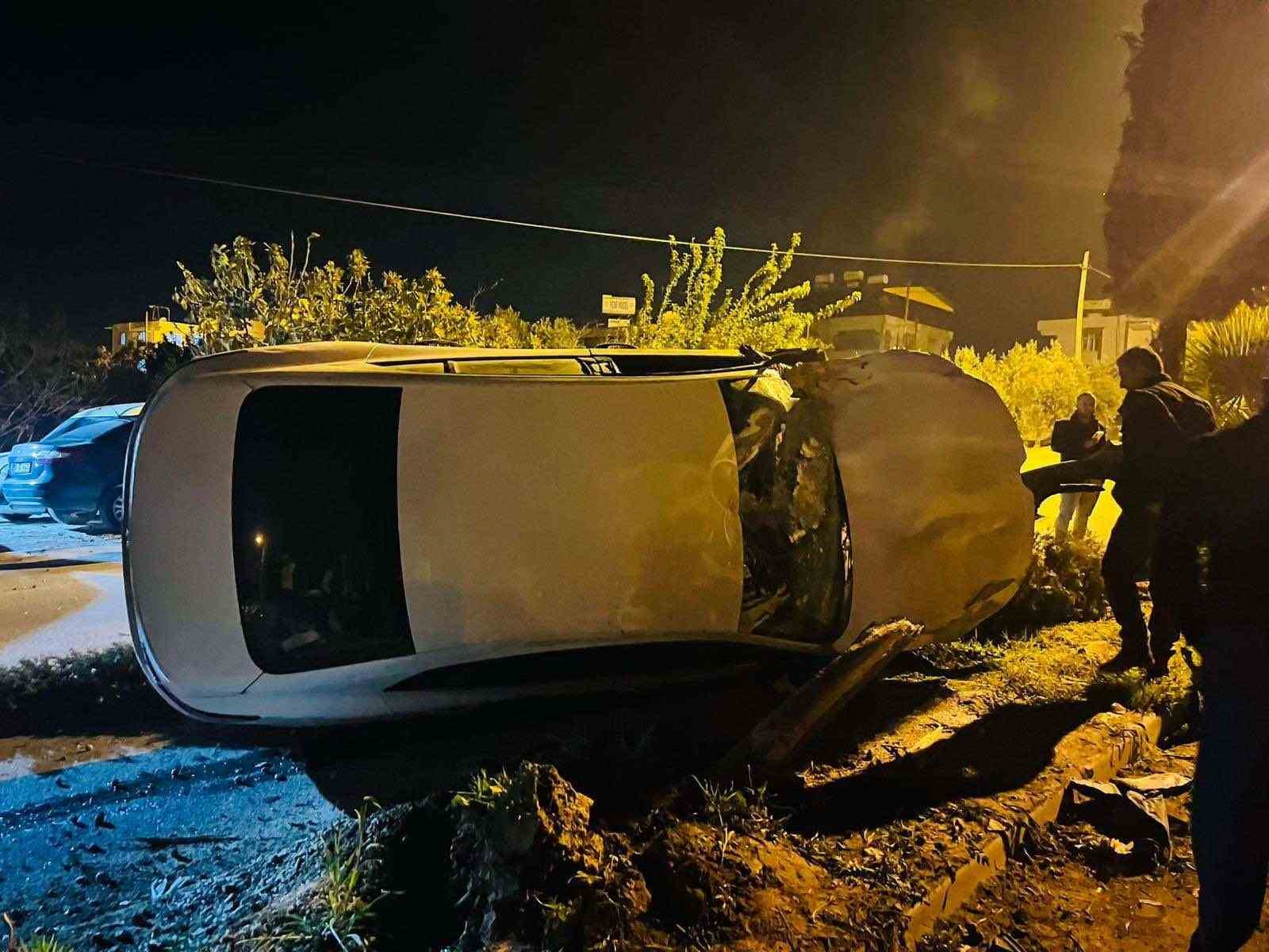 Tofaş ile çarpışan otomobil takla attı