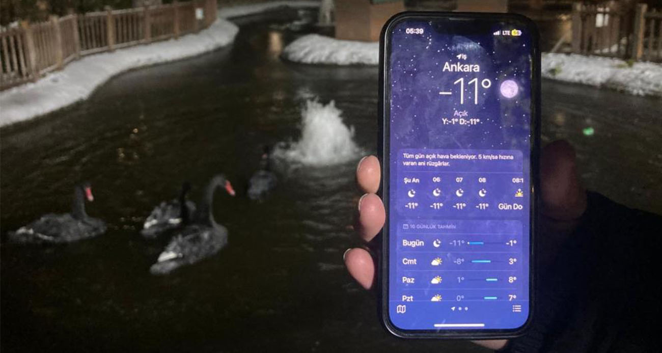 Ankara’da kar yağışının ardından hava sıcaklığı eksi 11 dereceye kadar düştü