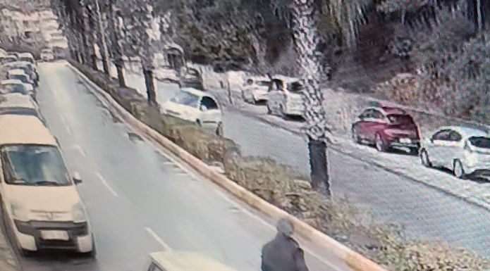 Antalya’da virajı alamadı, palmiye ağacına çarptı