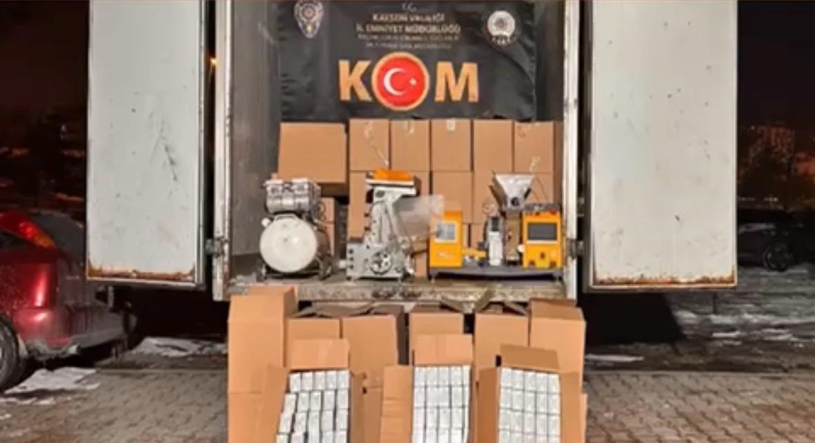 Kayseri’de kaçak sigara operasyonu: 1 gözaltı