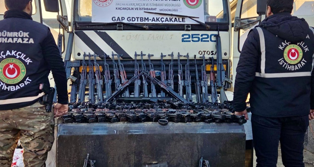 Gümrük kapısında 52 adet uzun namlulu silah ele geçirildi