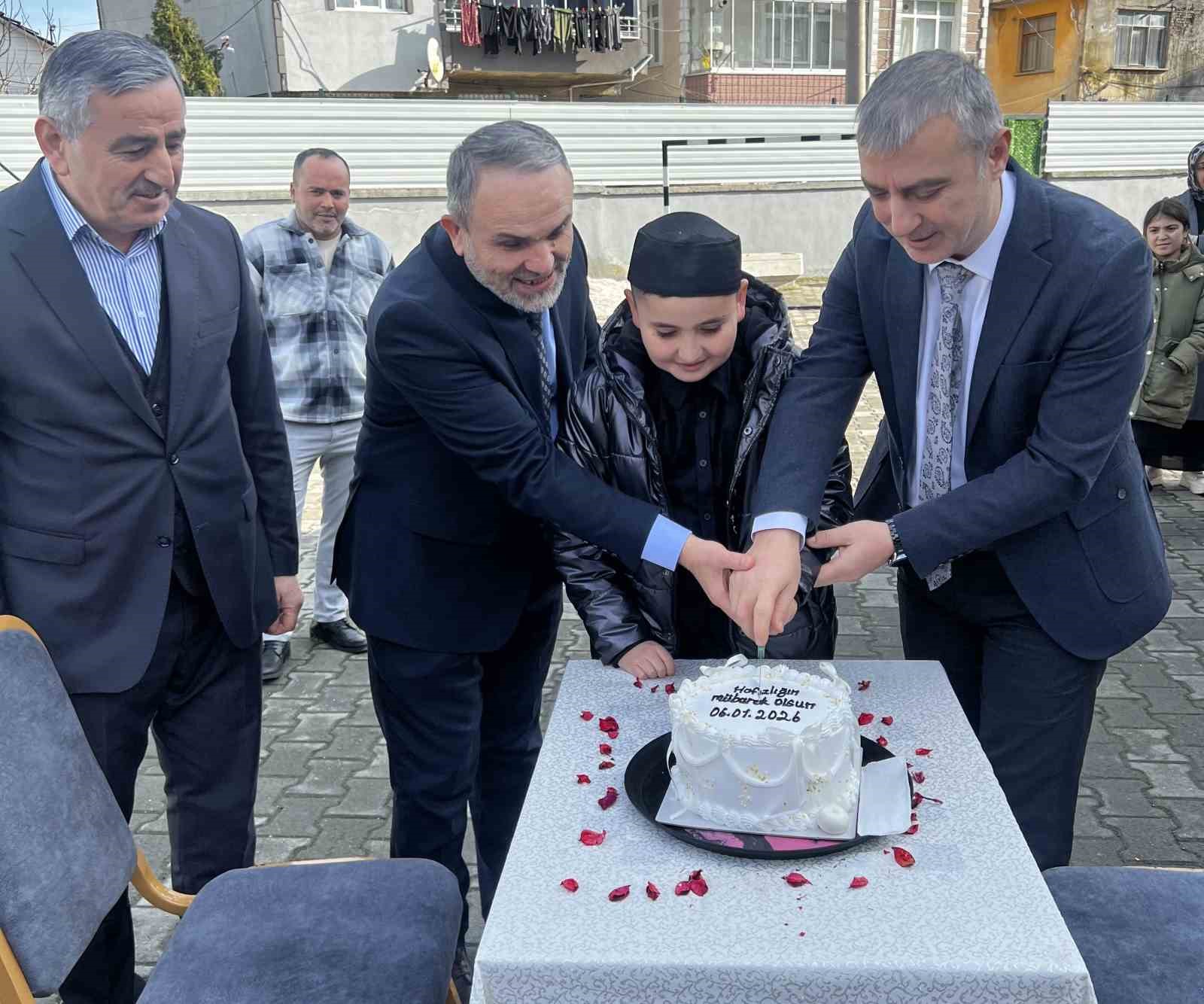 Samsun’da genç hafız dualarla ’ıslatıldı’